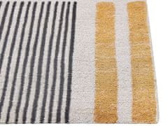 Beliani Bavlnený koberec 140 x 200 cm žltá/čierna KATRA
