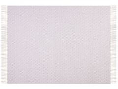 Beliani Bavlnená deka 125 x 150 cm ružová a béžová MITYAL