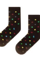 Amiatex Dámske ponožky 80 Funny dots, čierna, 35/38