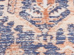 Beliani Bavlnený koberec 140 x 200 cm modrá/červená KURIN