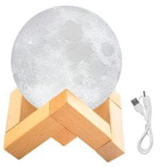 Iso Trade ISO 9509 3D Lampička mesiac Moon Light 8 cm