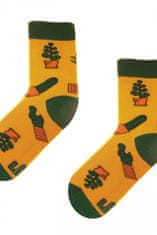 Amiatex Dámske ponožky 80 Funny cactus, žltá, 35/38