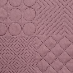 DESIGN 91 Prehoz na posteľ - Boni 5, ružový, š. 170 cm x d. 210 cm