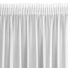 DESIGN 91 Hotová záclona s riasiacou páskou - Tamina, biela matná, š. 3,5 m x d. 2,5 m, š. 3,5 m x d. 2,7 m