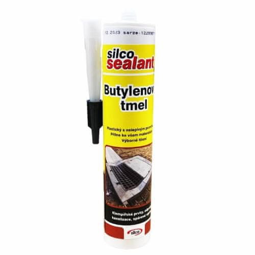 SILCO Tmel butylénový plastický, 310 ml, sivý