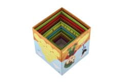 Trefl Kubus pyramida farma skládanka hranatá karton 10ks v krabici 15x14x14cm 12m+
