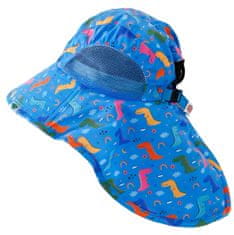 EXCELLENT Letný klobúk s píšťalkou modrý - Dinosaurus