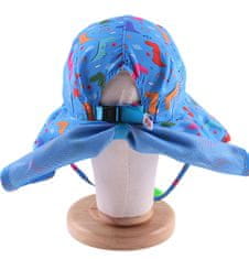 EXCELLENT Letný klobúk s píšťalkou modrý - Dinosaurus