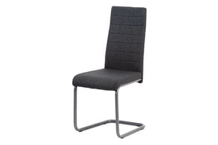 Autronic Moderná jedálenská stolička Jídelní židle, šedá látka, kov matný antracit (DCL-400 GREY2)