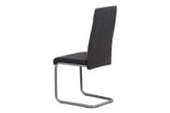 Autronic Moderná jedálenská stolička Jídelní židle, šedá látka, kov matný antracit (DCL-400 GREY2)
