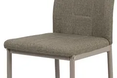 Autronic Moderná jedálenská stolička Jídelní židle, cappuccino látka, kov cappuccino lesk (DCL-393 CAP2)