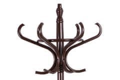 Autronic Vešiak Dřevěný stojanový věšák, tmavě hnědý lak, pololesk, v - 186 cm (F-2059 BR)