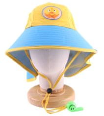 EXCELLENT Letný klobúk s píšťalkou žlto-modrý - Duck