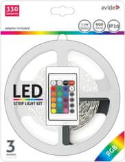 Avide LED pásik (9570598) 12V,7,2W/m,RGB trafo, 3m
