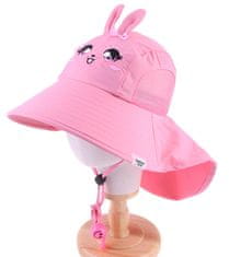 EXCELLENT Letný klobúk s píšťalkou ružovej farby - Šitý králik