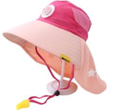 EXCELLENT Letný klobúk s píšťalkou ružovej farby - Králik s mrkvou