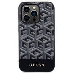 Guess Kryt na mobil PU G Cube MagSafe na Apple iPhone 13 Pro - černý