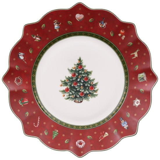 Villeroy & Boch Vianočný dezertný tanier TOY'S DELIGHT, červený