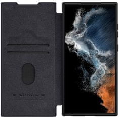Nillkin Qin Pro knižkové puzdro na Samsung Galaxy S23 Ultra, čierne