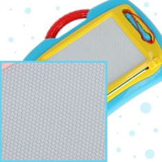KIK KX4676_1 Modrý magnetický kresliaci tablet s pečiatkami a perom