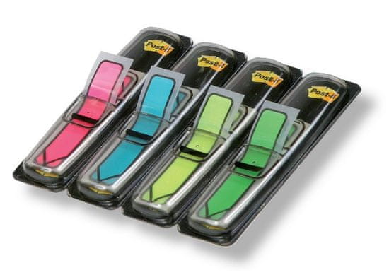 Post-It Samolepiace záložky v tvare šípok neonové farby 11,9 x 43,2 mm / 4 x 24 ks.