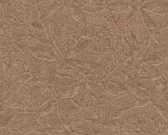 A.S. Création Vliesové tapety 38924-6 Terra - hnedá, listy s kvetmi 0,53m x 10,05m