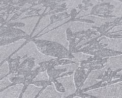 A.S. Création Vliesové tapety 38924-4 Terra - šedomodrá, listy s kvetmi 0,53m x 10,05m