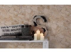 A.S. Création 3D vliesová tapeta imitujúca kamenný múr - béžová, hnedá , rolka: 10,05 m x 0,53 m (5,33 m²) ,TA-309389329