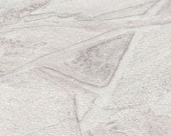 A.S. Création Vliesové tapety 38935-0 Terra - šedobiela, kamene 0,53m x 10,05m