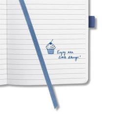 Sigel Exkluzívny zápisník “Jolie”, modrá, A5, linajkový, 87 listov, tvrdé dosky, JN101