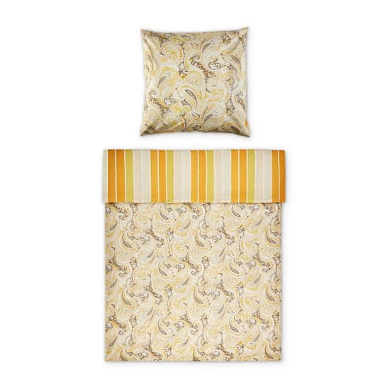 Möve Súprava posteľnej bielizne MÖVE ETHNO 80 x 80 cm a 155 x 220 cm, žltá