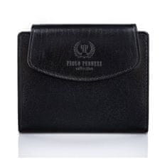 PAOLO PERUZZI Dámska čierna kožená peňaženka t-12