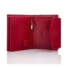 PAOLO PERUZZI Červená kožená dámska peňaženka