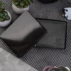 PAOLO PERUZZI Čierna kožená pánska peňaženka t-47 rfid