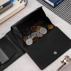 PAOLO PERUZZI Čierna peňaženka z pravej kože t-46 rfid