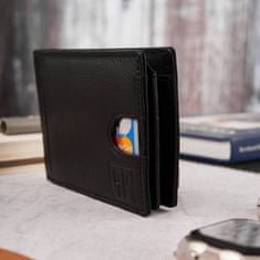 PAOLO PERUZZI Čierna peňaženka z pravej kože t-46 rfid