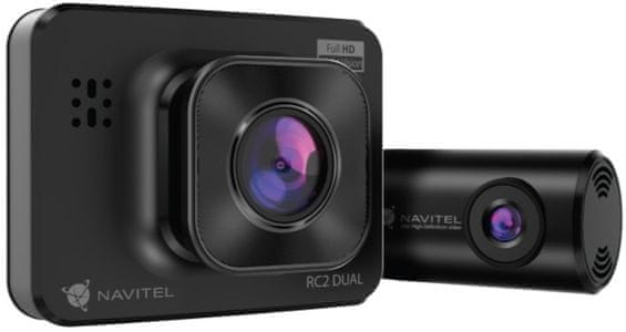 autokamera navitel RC2 Dual full hd rozlíšenie vnútorná hlavná predná kamera skvelé zábery čítačka kariet gsensor