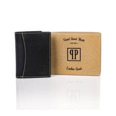 PAOLO PERUZZI Pánska čierna kožená peňaženka