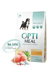 OptiMeal Superpremium Granule pre dospelých psov veľkých plemien s kuracim mäsom 4kg