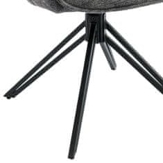 Autronic Jedálenská a konferenčná stolička, poťah tmavo sivá látka, kovové nohy, čierny mat HC-533 GREY2
