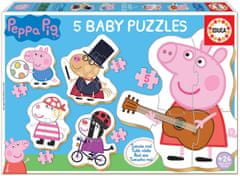 EDUCA Baby puzzle Prasiatko Peppa 2, 5v1 (3-5 dielikov)