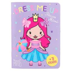 Princess Mimi Kreatívny zošit , Dress me up; fialový, 71 samolepiek