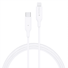 HAMA MFi USB-C Lightning kábel pre Apple, 1 m, biela