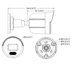 HiLook IP kamera IPC-B129HA / Bullet / 2Mpix / 2.8mm / ColorVu / Motion detection 2.0 / H.265 + / krytie IP67 / LED 30m