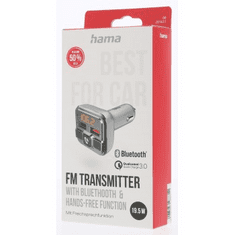 HAMA Bluetooth FM transmitter pre autorádio, 2x USB, mSD
