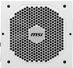 MSI zdroj MPG A750GF WHITE/ 750W/ ATX/ akt. PFC/ 10 rokov celk. záruka/ BIELÝ/ 140mm fan/ modulárna kabeláž/ 80PLUS Gold