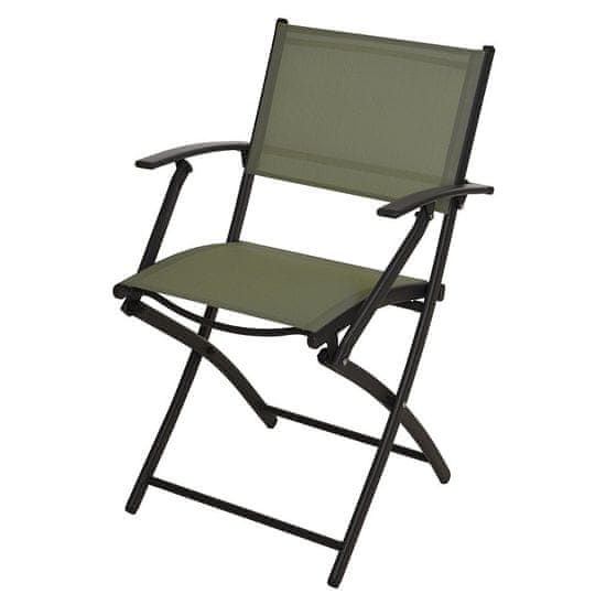 ProGarden Záhradná stolička skladacia zelená KO-X60000170