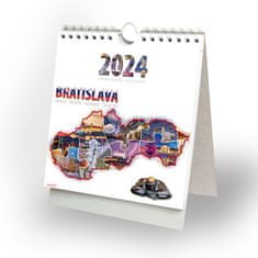 tvorme pohľadnicový kalendár BRATISLAVA 2024