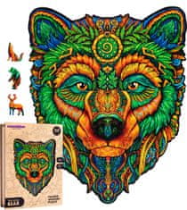 Puzzler Magic Wood Farebné drevené puzzle českej výroby: Múdry medveď