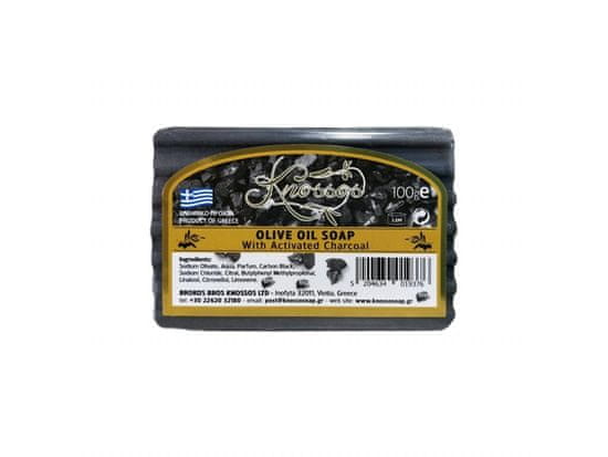 Knossos Čierne olivové mydlo s aktivným uhlím 100 g